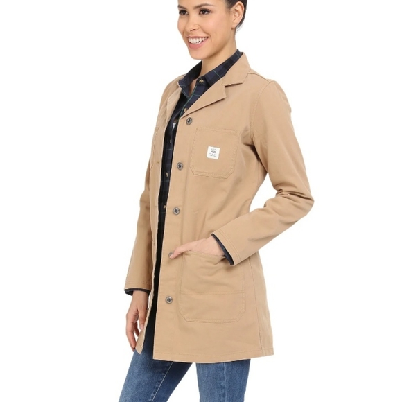 Vans Cotton Twill Utility Jacket Xs Tan 